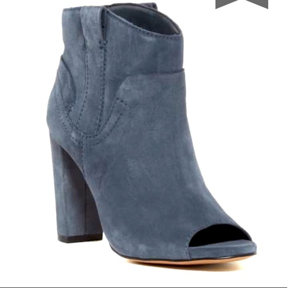 Vince Camuto Shoes - Vince Camuto Gray Camey Peep Toe Bootie